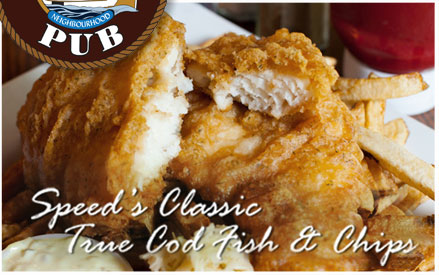 Delicious Fish and Chips at Speed's Pub